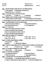 Đề kiểm tra học kỳ II môn Công nghệ Lớp 11 - Mã đề 123